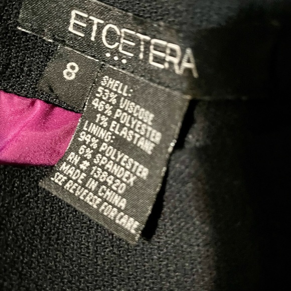 Etcetera maroon and navy skirt. - Picture 5 of 7